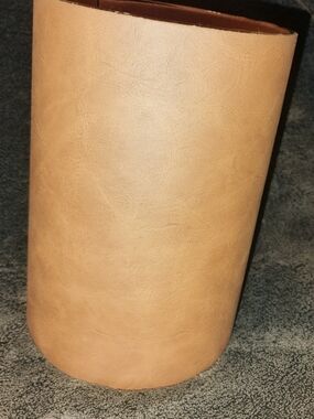 Tan Leather Vase Decor